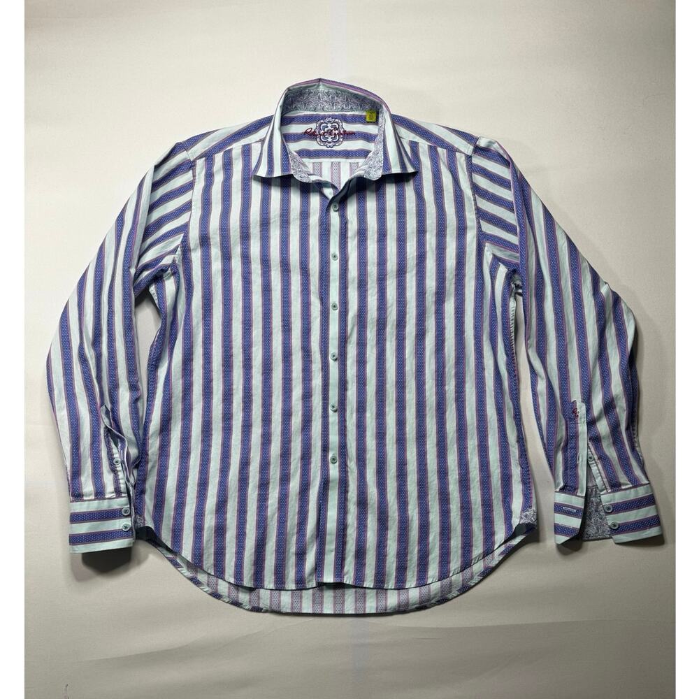 Robert Graham Men's Long Sleeve Classic Fit Striped Button Up Shirt - Size XL*